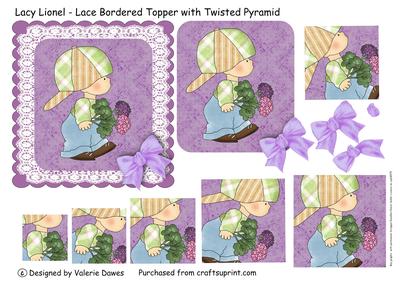 Lacy Lionel - Lace Bordered Topper with Twisted Pyramid