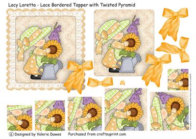 Lacy Loretta - Lace Bordered Topper with Twisted Pyramid