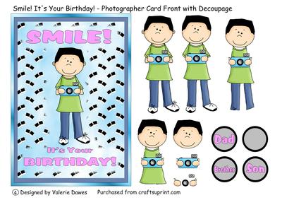 Smile! It's Your Birthday! - Photographer Card Front