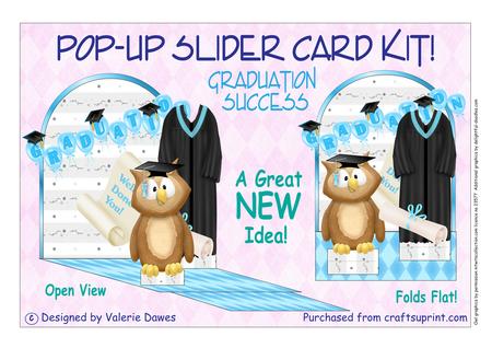 Pop Up Slider Card Kit - Graduation Success