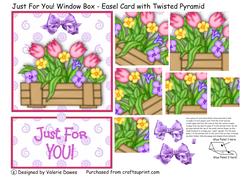 Just for You! Window Box - Easel Card with Twisted Pyramid