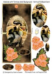 Adelaide on Tortoise-shell - Vertical Foldback Card