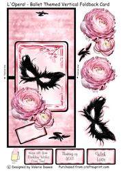 L'opera! - Ballet Themed Vertical Foldback Card