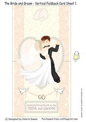 The Bride and Groom - Vertical Foldback Card Sheet 1