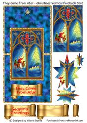 They Came from Afar - Christmas Vertical Foldback Card