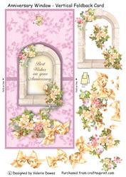 Anniversary Window - Vertical Foldback Card