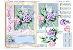 A5 Card Front - Frame with Roses