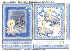 Winter Candles - Combination Decoupage & Spiral Stacker