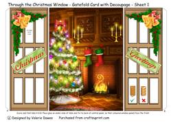 Through the Christmas Window - Gatefold Card Sheet 1