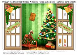 Through the Christmas Window a Rocking Horse & a Drum