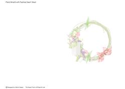 Floral Wreath with Fuschias Insert Sheet