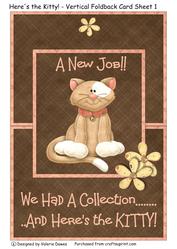 Here's the Kitty! - A4 Vertical Fold Back Card Sheet 1