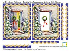 Christmas Welcome- Combination Decoupage Spiral Side Stacker