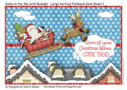 Santa in the Sky with Rudolph-large Verticalfoldback Sheet 1