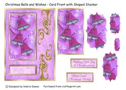 Christmas Bells & Wishes - Card Front with Shaped Stacker