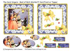 Carol Singers - Best of Both Worlds 5" Topper or Card Front