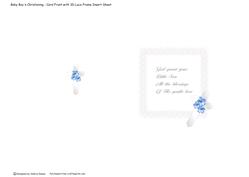 Baby Boy's Christening - Card Front with Lace Frame Insert