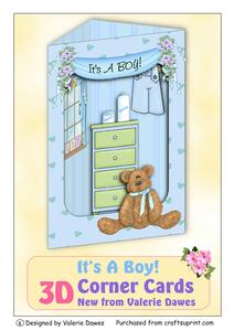 3D Corner Card Kit - It's a Boy!
