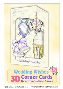 3D Corner Card Kit - Wedding Wishes