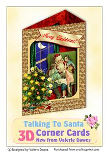 3D Corner Card Kit - Talking to Santa