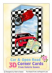 3D Corner Card Kit - Car & Open Road
