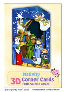 3D Corner Card Kit - Nativity