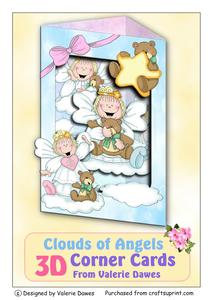 3D Corner Card Kit - Clouds of Angels