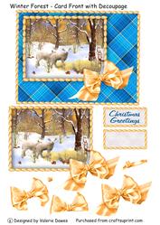 Winter Forest - Card Front with Decoupage