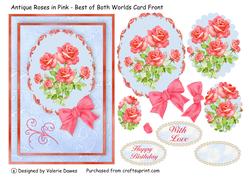 Antique Roses in Pink - Best of Both Worlds Card Front
