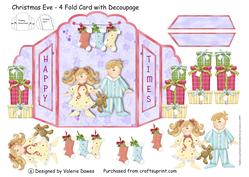 Christmas Eve - 4 Fold Card with Decoupage