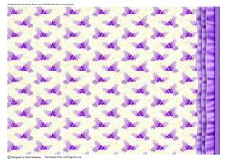 Holly Pastel Background with Ruffle Border Grape/purple