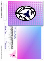 Butterfly Ellipse Silhouette Card