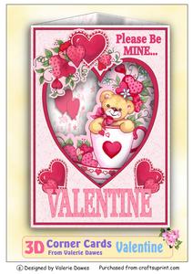 3D Corner Card Kit - Valentine