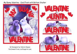 My Bunny Valentine - Card Front with Bottom Stacker