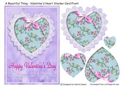 A Beautiful Thing - Valentine's Day Card Front with Stacker