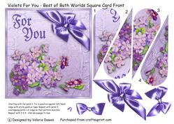 Violets for You - Best of Both Worlds Square Card Front