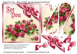 Roses for You - Best of Both Worlds Square Card Front