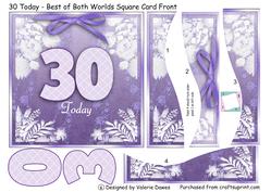 30 Today - Best of Both Worlds Square Card Front