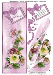 Mauve Asters for You-best of Both Worlds Large Dl Card Front