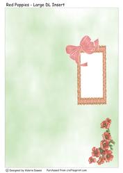 Red Poppies for You - Large Dl Insert