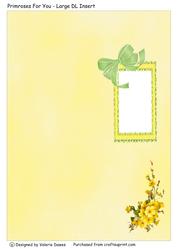 Primroses for You - Large Dl Insert