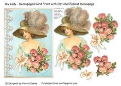 My Lady - Card Front with Optional Eazicut Decoupage