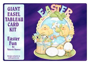 Giant Easel Tableau 3D Card Kit - Easter Fun
