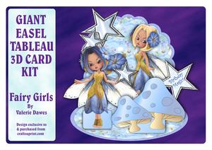 Giant Easel Tableau 3D Card Kit - Fairy Girls