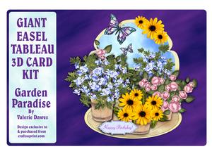 Giant Easel Tableau 3D Card Kit - Garden Paradise