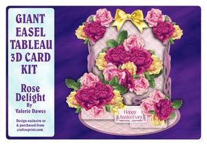 Giant Easel Tableau 3D Card Kit - Rose Delight