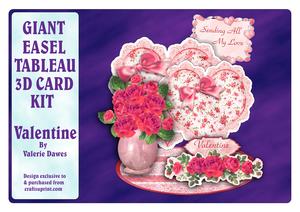 Giant Easel Tableau 3D Card Kit - Valentine