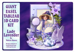 Giant Easel Tableau 3D Card Kit - Lady Lavender