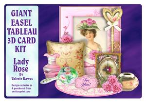 Giant Easel Tableau 3D Card Kit - Lady Rose