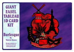 Giant Easel Tableau 3D Card Kit - Burlesque
